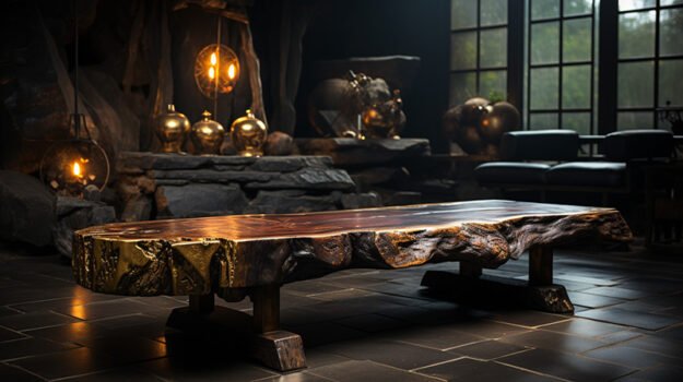 Captivating Wood Coffee Table: A Statement of Elegance and Functionality