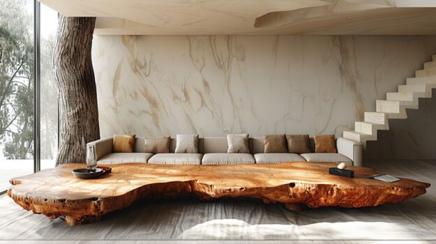 Natural Elegance: Wood Coffee Table