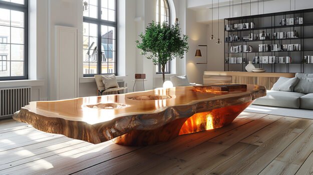Exquisite Wood Coffee Table: Elevate Your Living Space