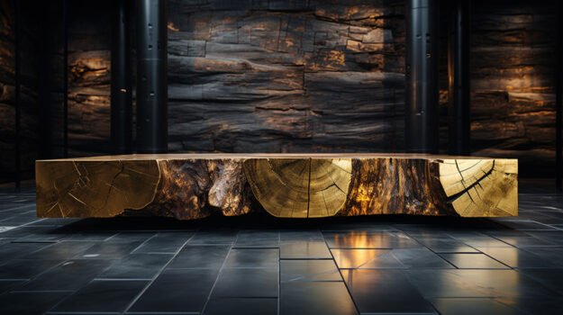 Elegant Wood Coffee Table: