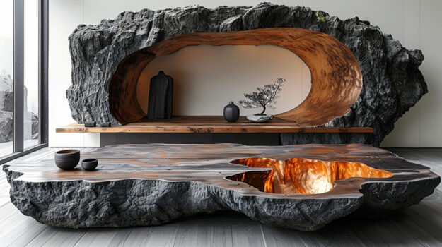 Elegant Wood Coffee Table: