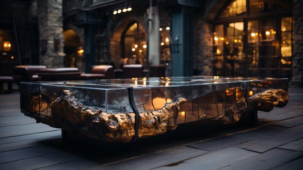Exquisite Wood Coffee Table: A Stunning Centerpiece for Your Living Space