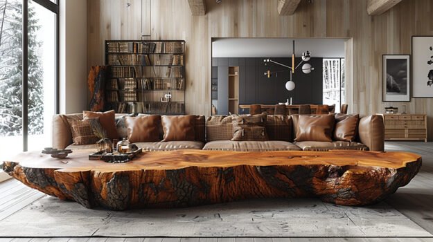 Exquisite Wood Coffee Table: Nature’s Artistry for Your Home
