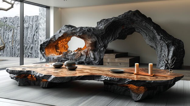 Rustic Elegance: Wood Coffee Table