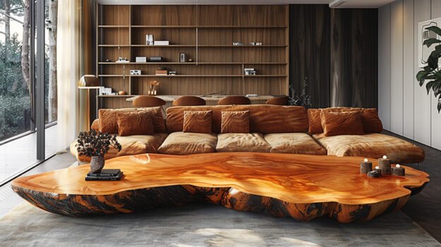 Exquisite Wood Coffee Table: A Centerpiece of Elegance