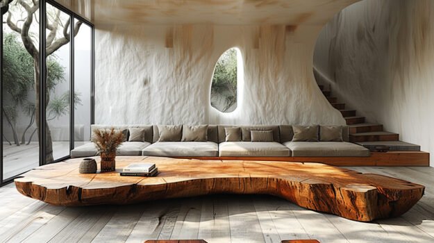 Exquisite Wood Coffee Table: A Statement of Elegance and Nature