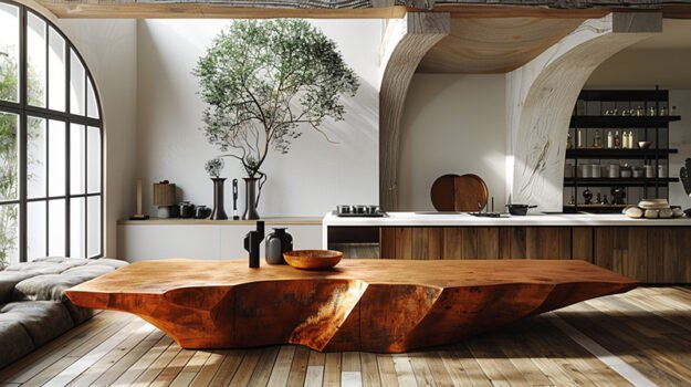 Exquisite Wood Coffee Table: A Sculptural Centerpiece for Your Living Space