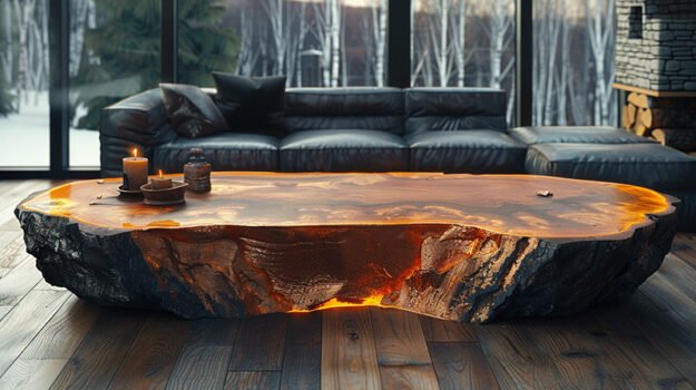 Striking Wood Coffee Table: A Centerpiece for Elegance and Warmth