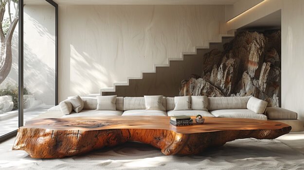 Exquisite Wood Coffee Table: A Statement of Luxury and Style