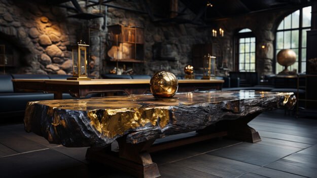 Captivating Wood Coffee Table: A Masterpiece of Nature and Craftsmanship