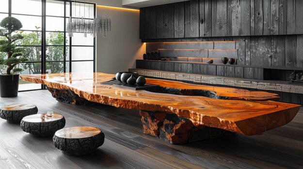 Exquisite Wood Coffee Table: The Heart of Your Living Space