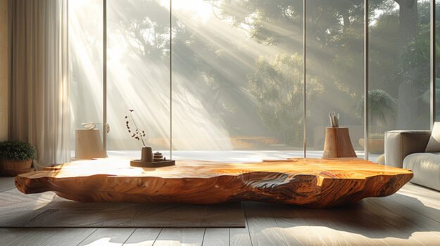Exquisite Wood Coffee Table: Elevate Your Living Space