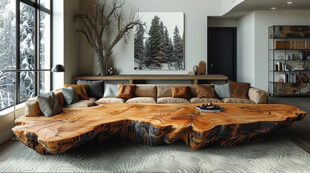 Exquisite Wood Coffee Table: Nature Meets Elegance