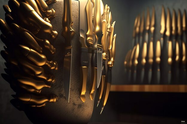 Luxurious Gold Knife Holder That Elevates Your Kitchen
