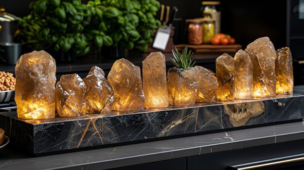 Elegant Knife Holder Illuminated by Nature's Touch