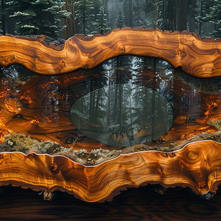 Rustic Wooden Mirror: Transform Your Space with Nature's Elegance