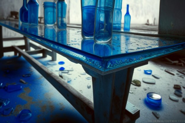 Elegant Glass Concrete Table: Elevate Your Space with Style