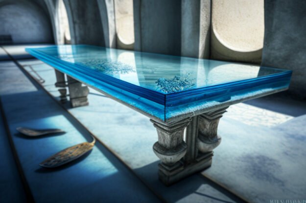 Glass Concrete Table: A Fusion of Elegance and Modern Design