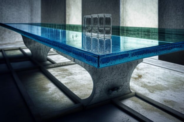 Exquisite Glass Concrete Table: The Ultimate Centerpiece for Your Modern Space