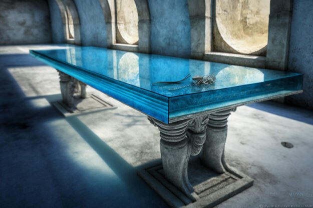Stunning Glass Concrete Table That Elevates Any Space
