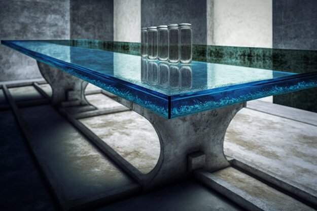 Glass Concrete Table: Elevate Your Space with Timeless Elegance