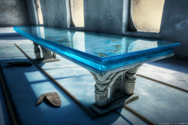 Elegant Glass Concrete Table That Redefines Luxury Living