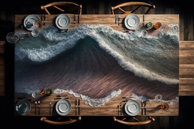Ocean Wave Resin Table: Unleash Coastal Elegance in Your Home