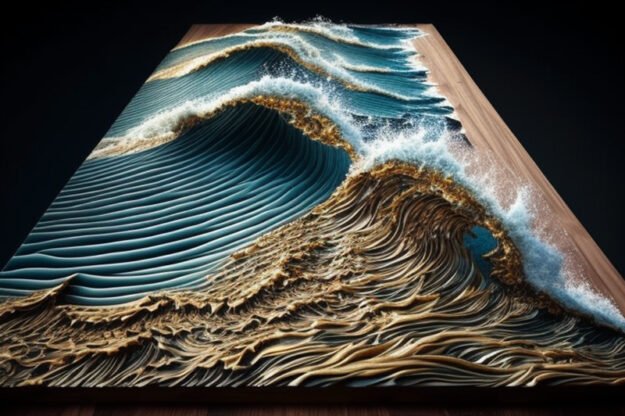 Ocean Wave Resin Table: Elevate Your Living Space with Elegance and Style