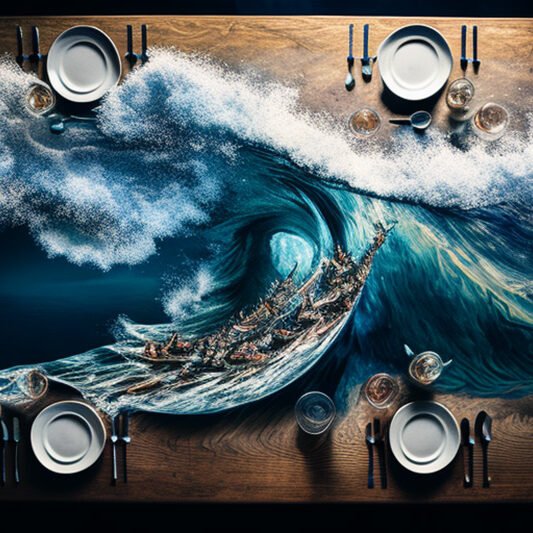 Ocean Wave Resin Table: A Masterpiece of Elegance and Craftsmanship