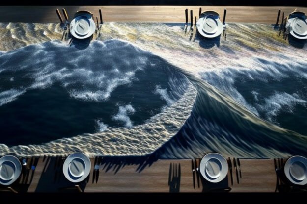 Ocean Wave Resin Table: A Coastal Elegance Awaits