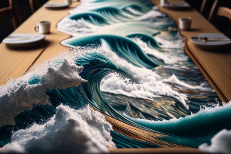 Ocean Wave Resin Table: Elevate Your Space Today!