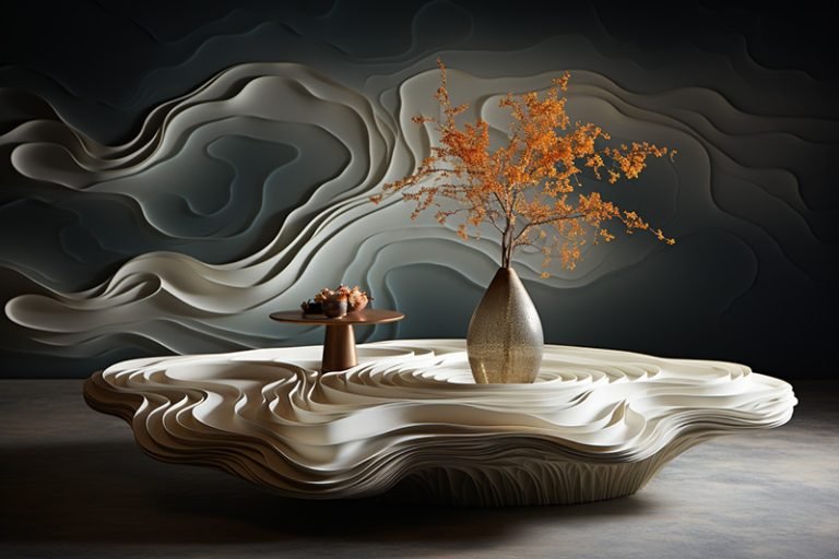 Elegant White Concrete River Table: Transform Your Space