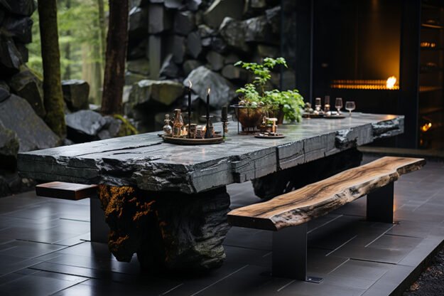 Concrete Kitchen Table: A Statement of Elegance and Durability