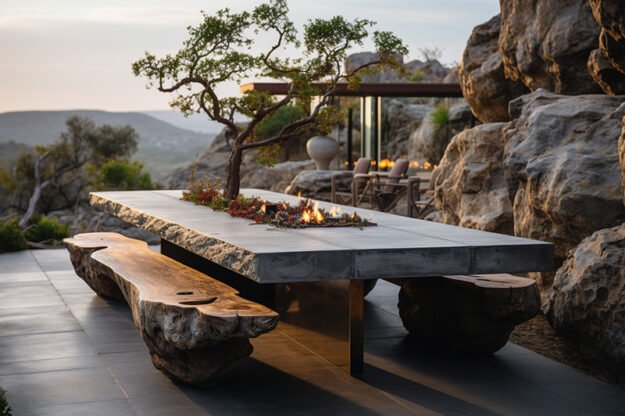 Concrete Kitchen Table: A Statement of Elegance and Durability