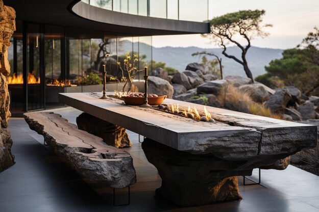 Concrete Kitchen Table: A Majestic Fusion of Nature and Modern Design