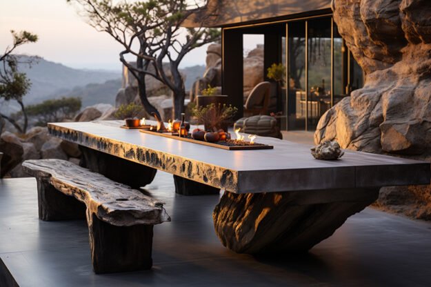 Exquisite Concrete Kitchen Table That Elevates Your Space