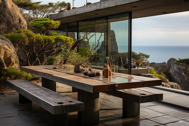 Concrete Kitchen Table: A Statement of Modern Elegance