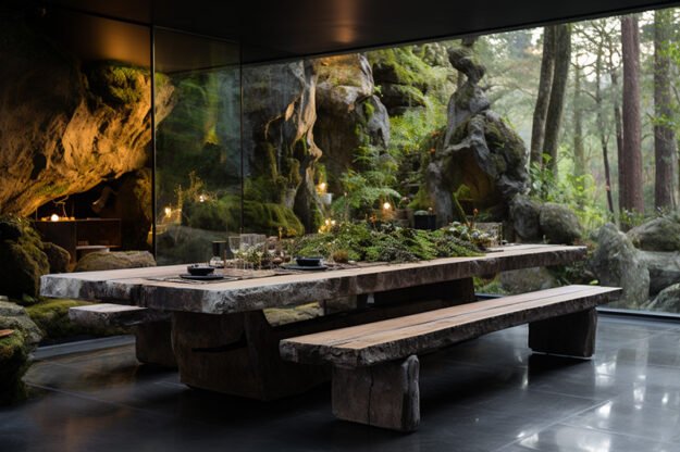 Elegant Concrete Kitchen Table: A Masterpiece for Your Home