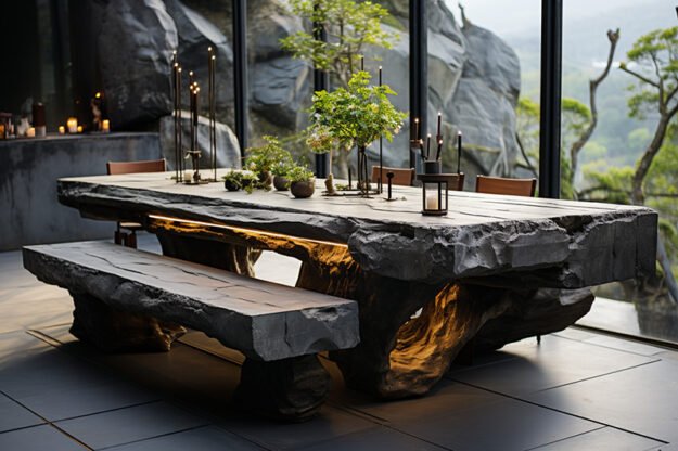 Concrete Kitchen Table: A Statement of Elegance and Durability