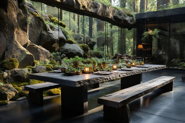 Concrete Kitchen Table: Embrace Nature's Elegance