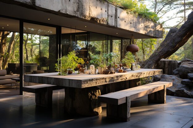 Concrete Kitchen Table: A Timeless Blend of Nature and Elegance