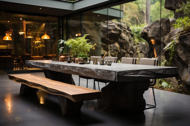 Exquisite Concrete Kitchen Table: Elevate Your Dining Experience