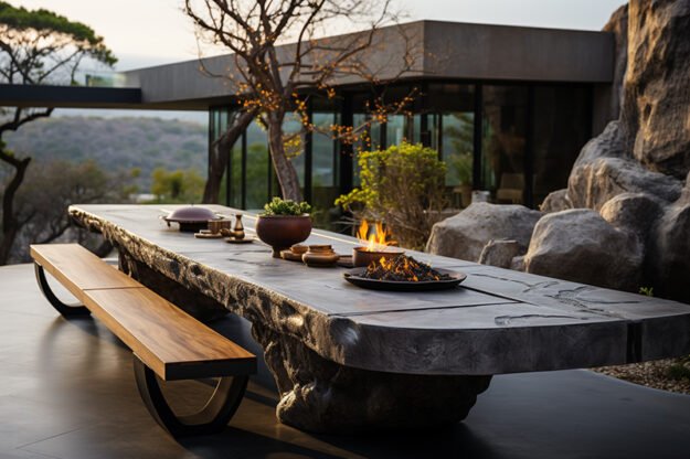 Concrete Kitchen Table: A Statement of Modern Elegance