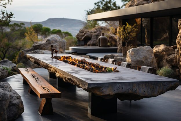 Concrete Kitchen Table: A Bold Statement for Your Home