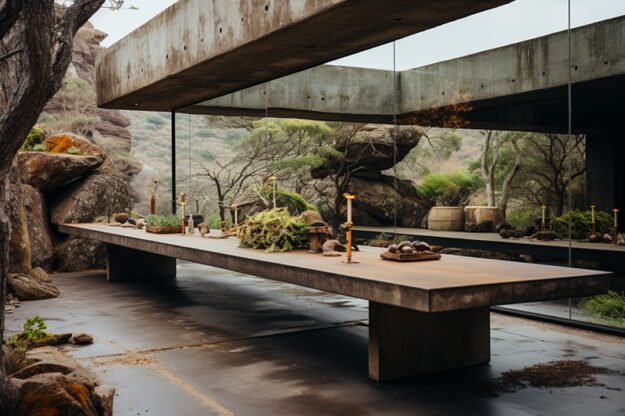 Concrete Kitchen Table That Redefines Elegance