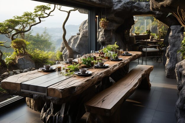 Concrete Kitchen Table: A Statement of Elegance and Functionality