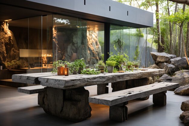 Luxe Concrete Kitchen Table: Transform Your Space