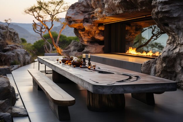 Exquisite Concrete Kitchen Table: The Perfect Fusion of Style and Functionality