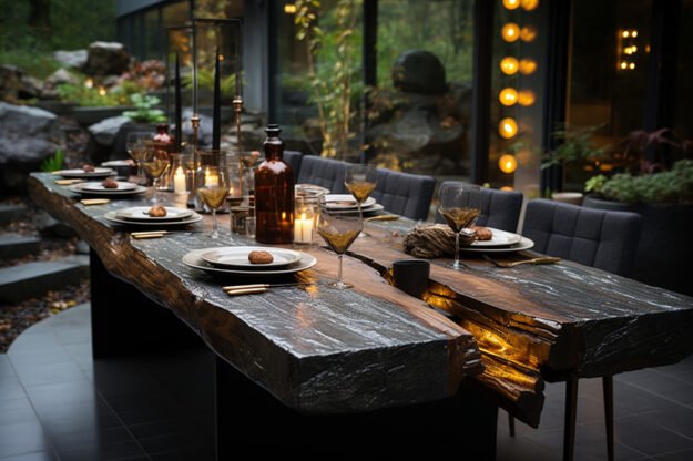Exquisite Concrete Kitchen Table that Transforms Spaces