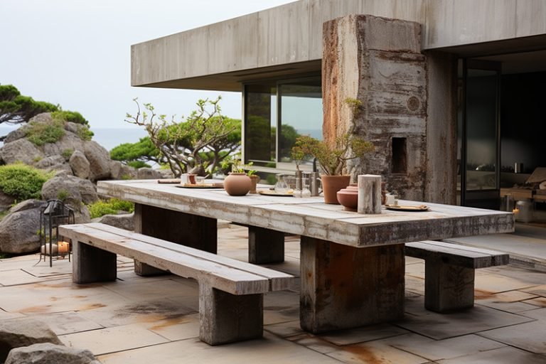 Concrete Kitchen Table: Elevate Your Outdoor Dining Experience
